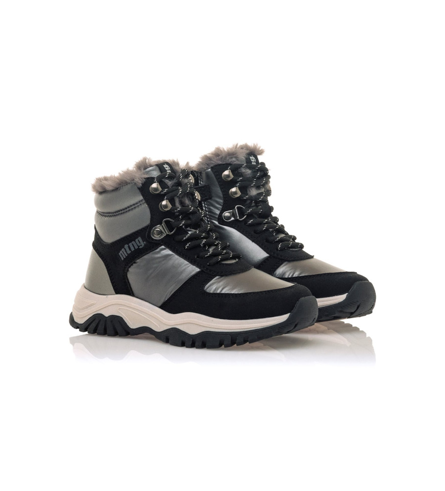 Botas Mustang Kids Trekky, pretas e cinza