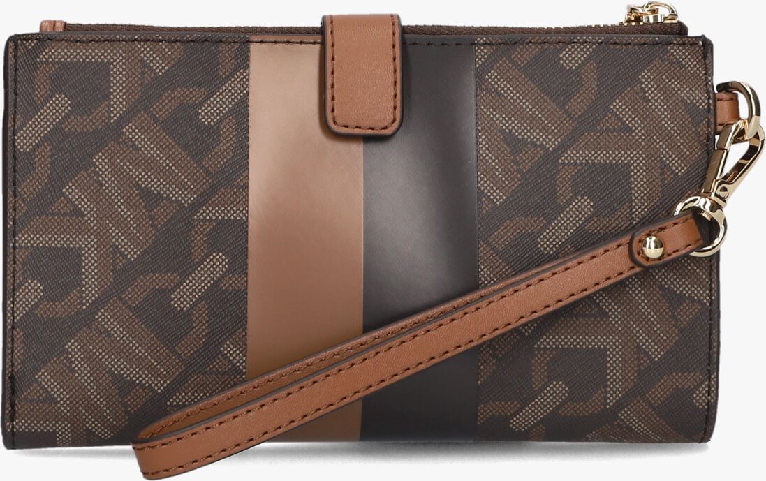 MICHAEL KORS bruine michael kors portemonnee dblzp wristlet