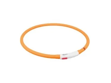 Trixie Flash lysring USB, silicone, XS–XL: 70 cm/ø 10 mm, royal