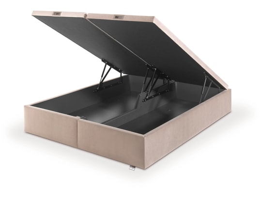 TEMPUR - Sommier 140 x 190 Premium 140x190cm velours gris perle D65