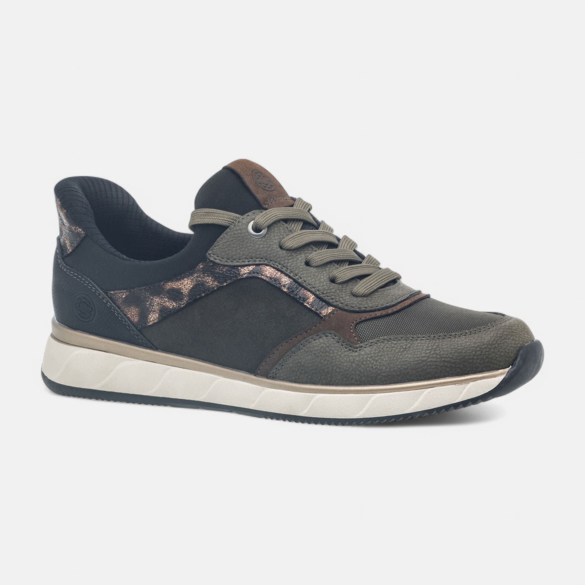 Baskets basses Femme kaki