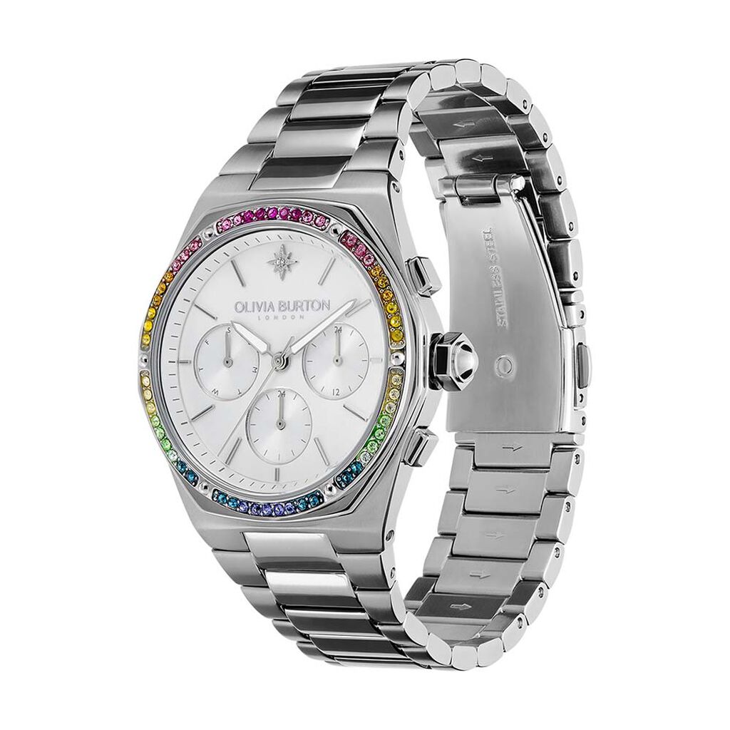 Montre Olivia Burton Hexa Multifonction Argenté