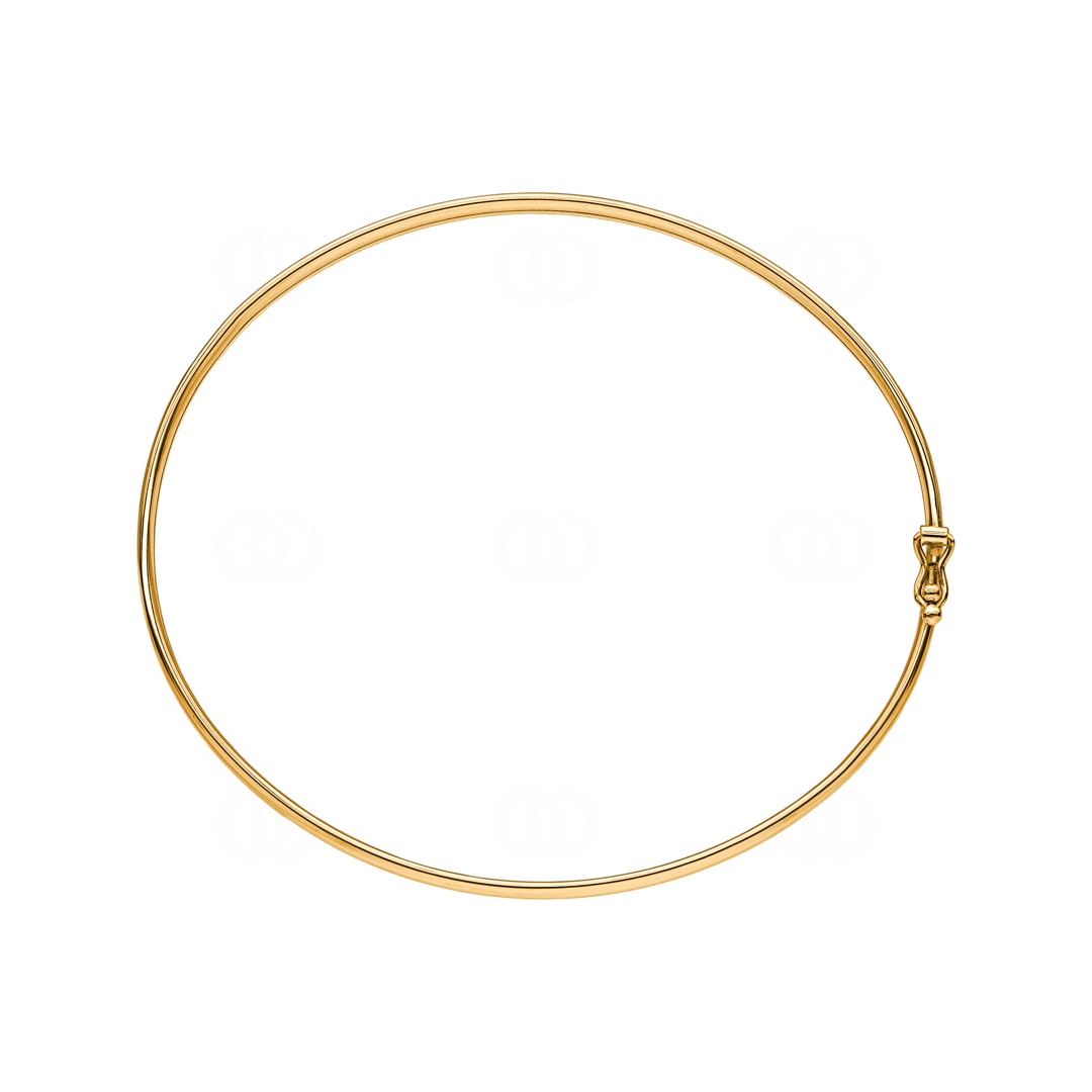 Armreif oval 750/18 K Gelbgold 3mm - 54x60mm