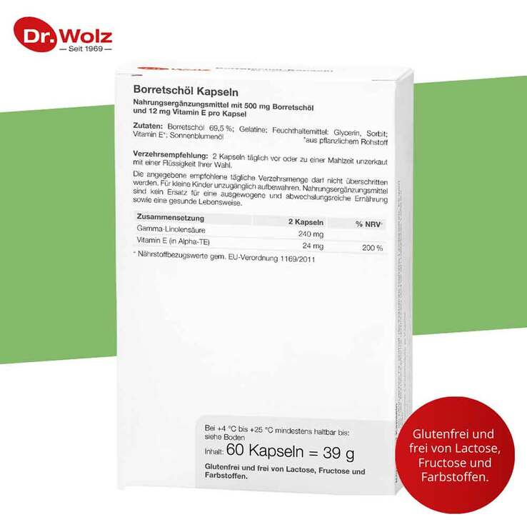Borretschöl Kapseln Dr. Wolz, 60 St