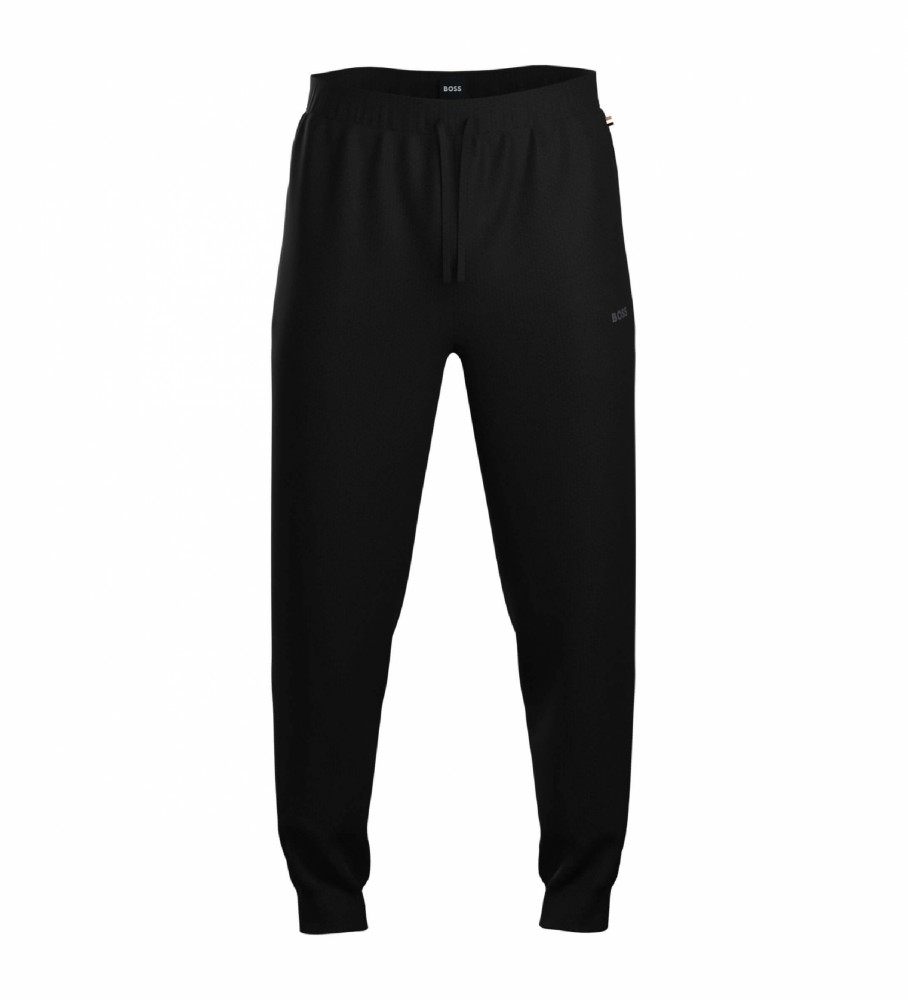 Calça de pijama BOSS com punho, preta.