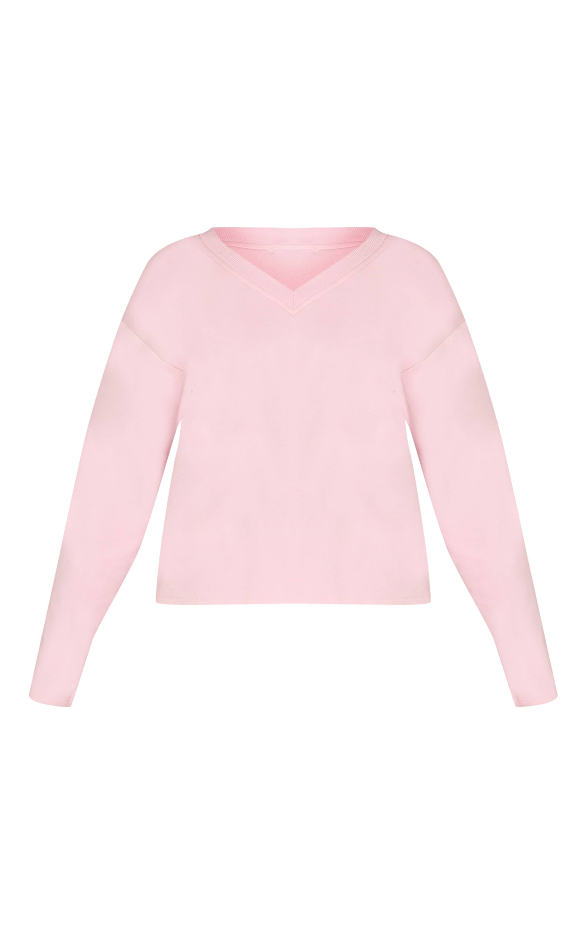Rose Bébé T-shirt Petite À Manches Longues Et Col En V