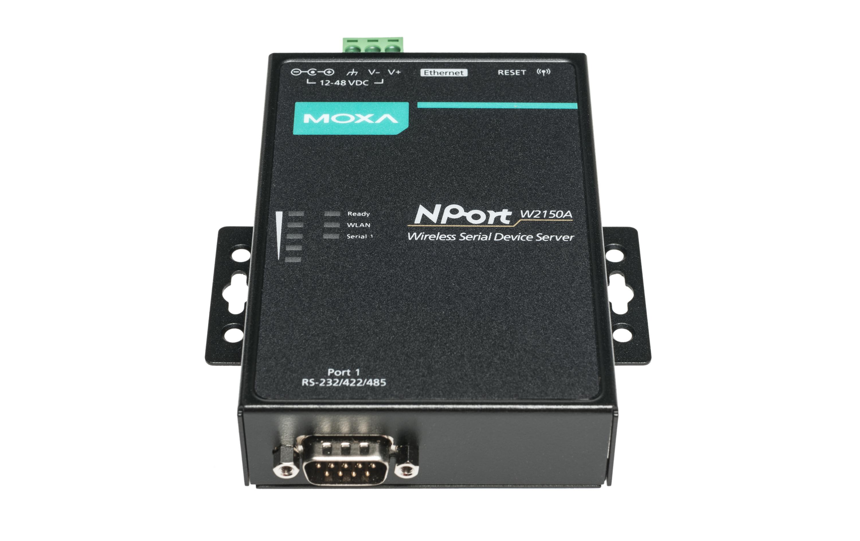 Serieller Geräteserver NPort W2150A<br>Wireless-Geräteserver mit 1 RS-232/422/485-Port