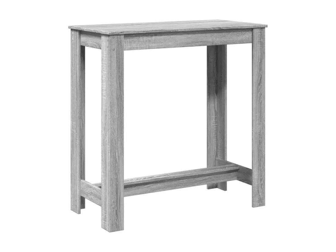 Table de bar sonoma gris 102x50x103,5 cm bois d'ingénierie