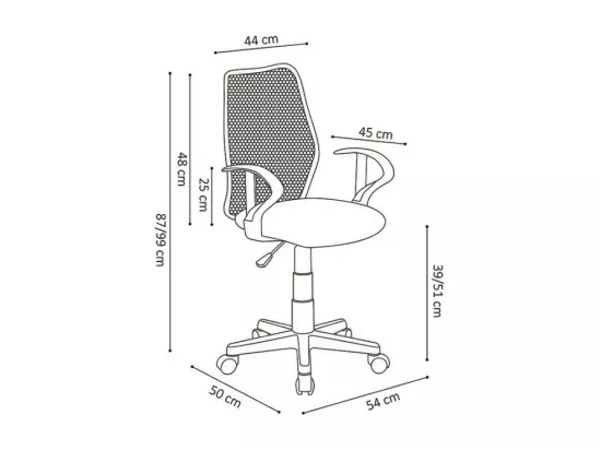 Chaise de bureau JOSH – Tissu filet – Confort et modernité pour votre espace de travail