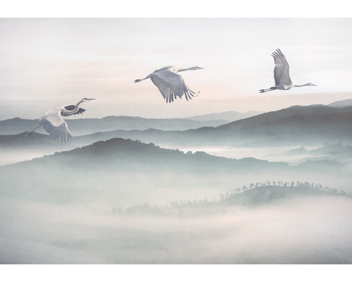 Fotobehang vliesbehang INX8-083 Ink Mystic Cranes 8 stuks. 400x280cm