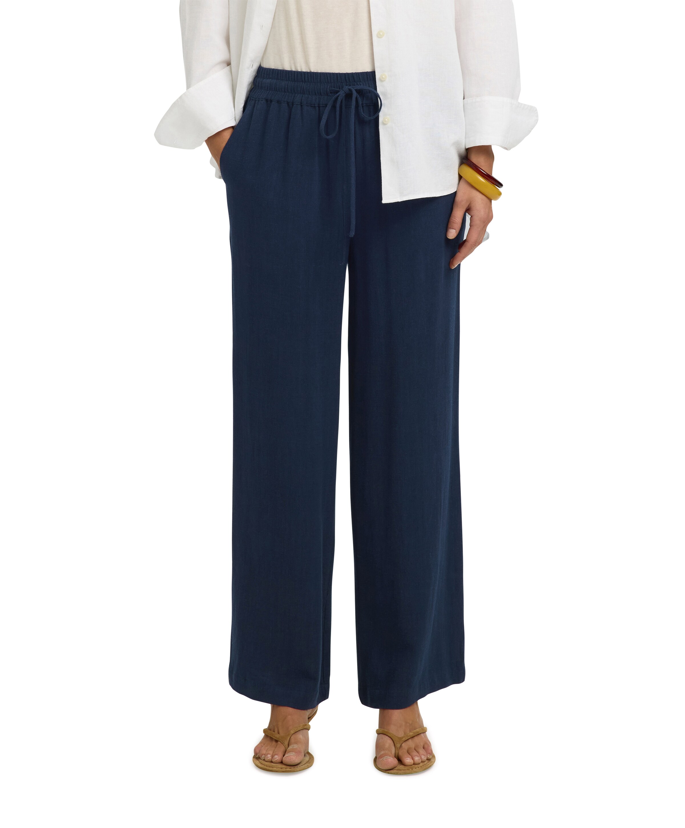 Selected SLFVIVA-GULIA MW LONG LINEN NO dames broek blauw