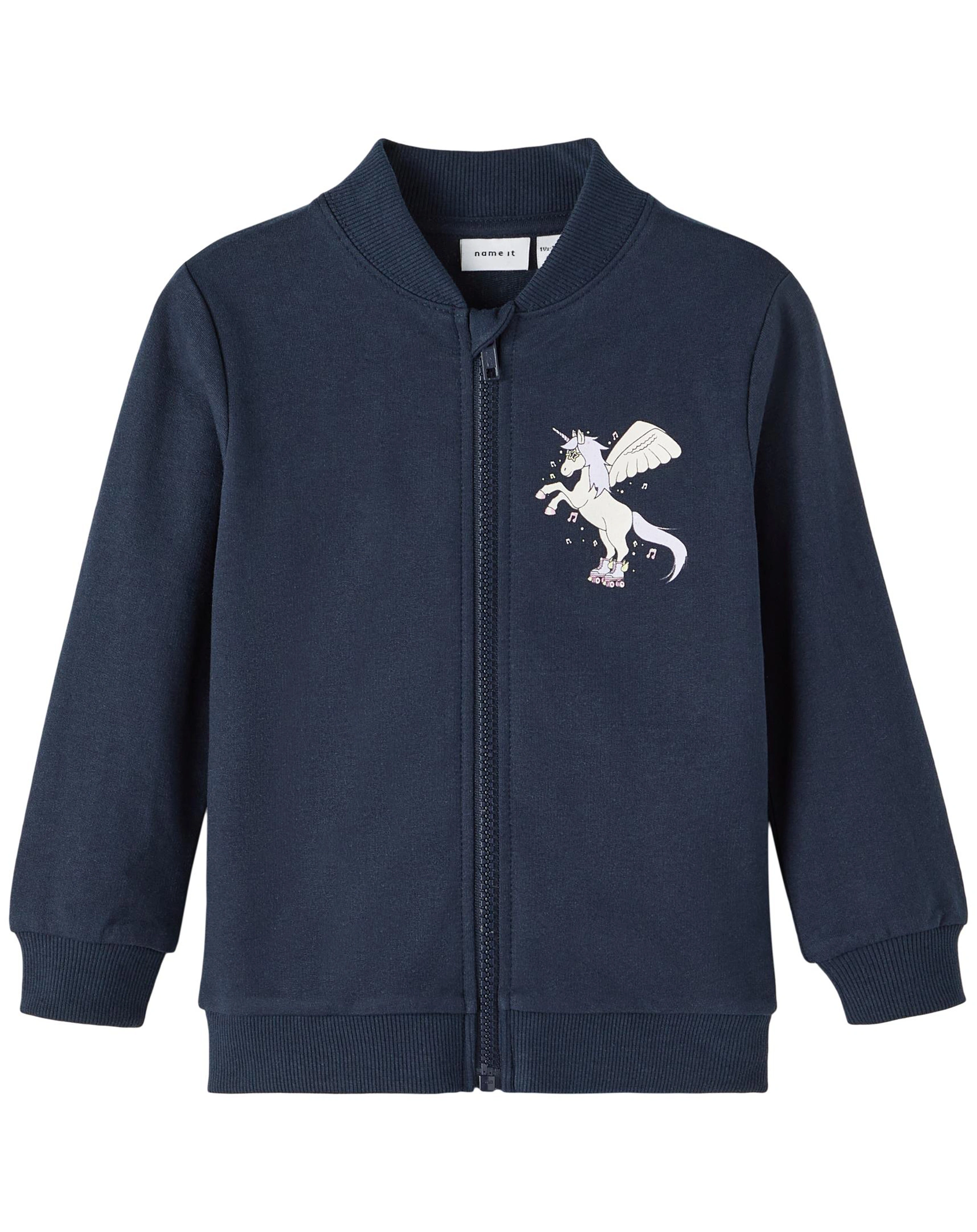 Sweatjacke NMFBASCHA - UNICORN in dark sapphire