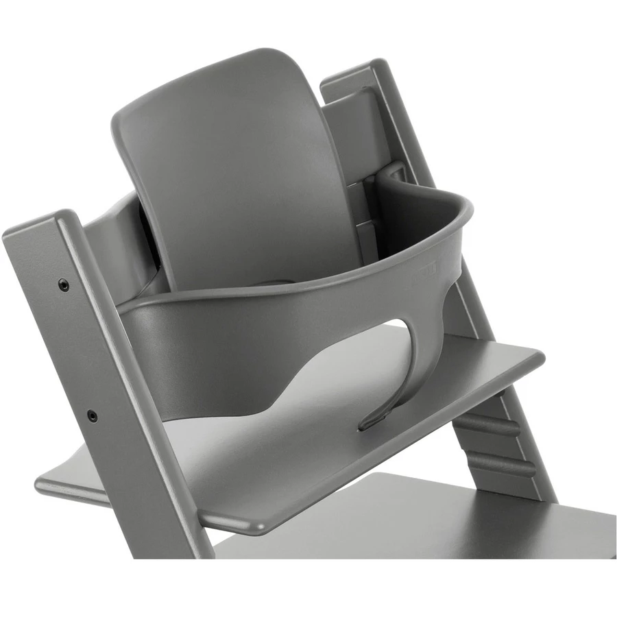 STOKKE® Tripp Trapp® Hochstuhl Buche Storm Grey + gratis Baby Set Storm Grey