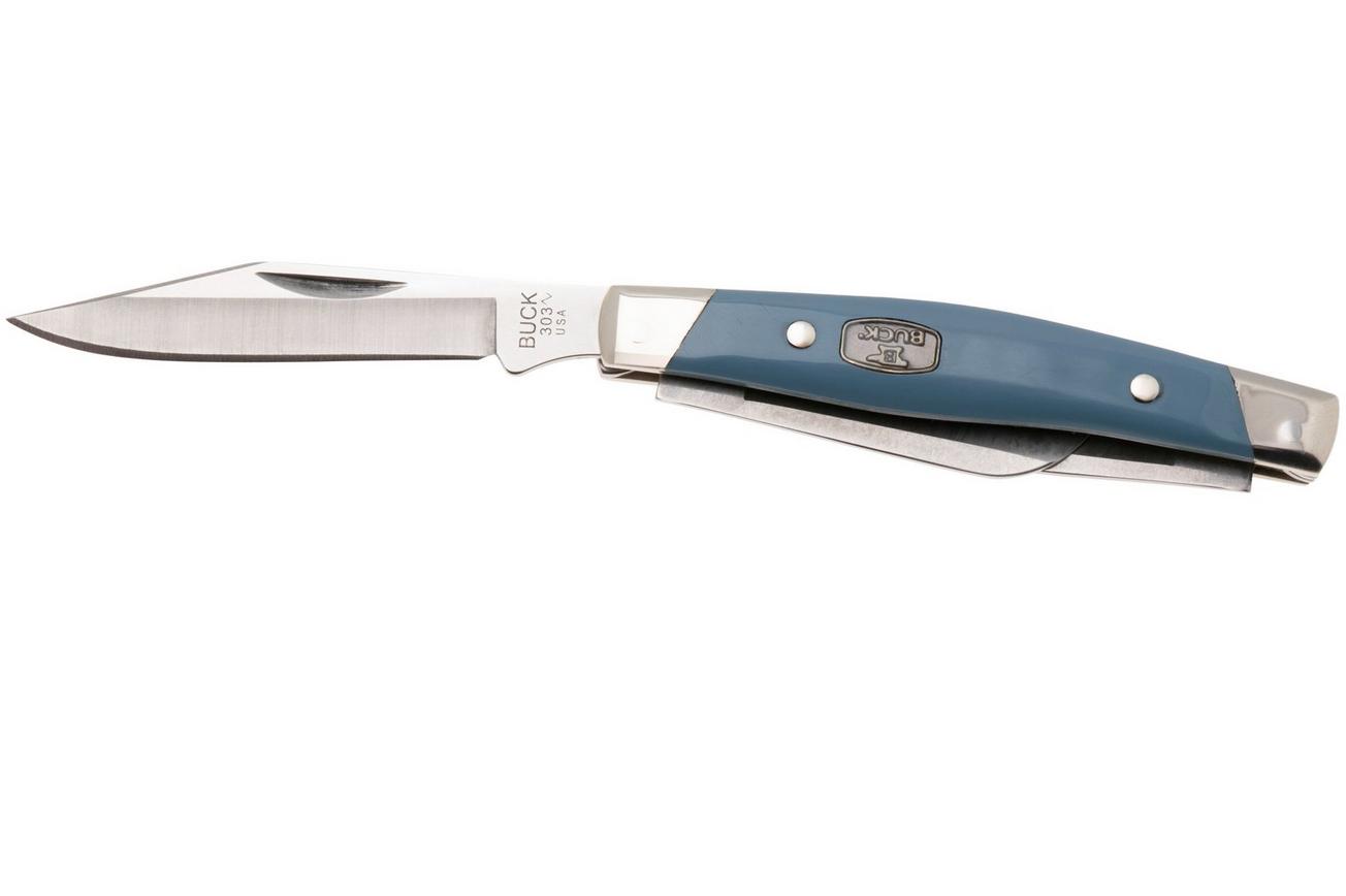 Buck Cadet 0303BLS Satin 420HC, Blue Synthetic Nickel Silver, zakmes