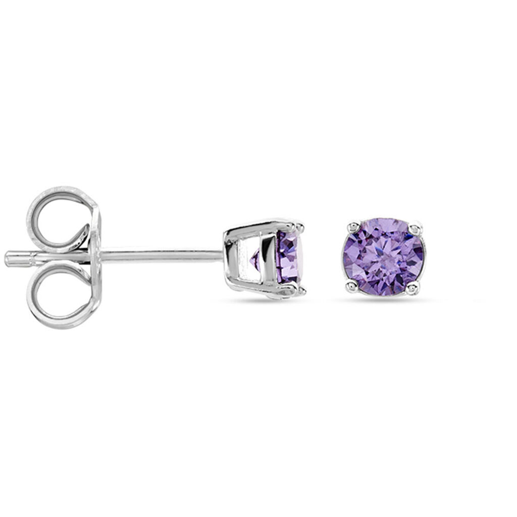Boucles D'oreilles Puces Rio Argent Blanc Oxyde