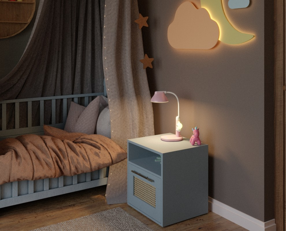 Twinkel LED Kinder Tischleuchte mit Nachtlicht Dimmbare Tisch Lampe mit Schwanenhals (41-5011.130) - Hellrosa