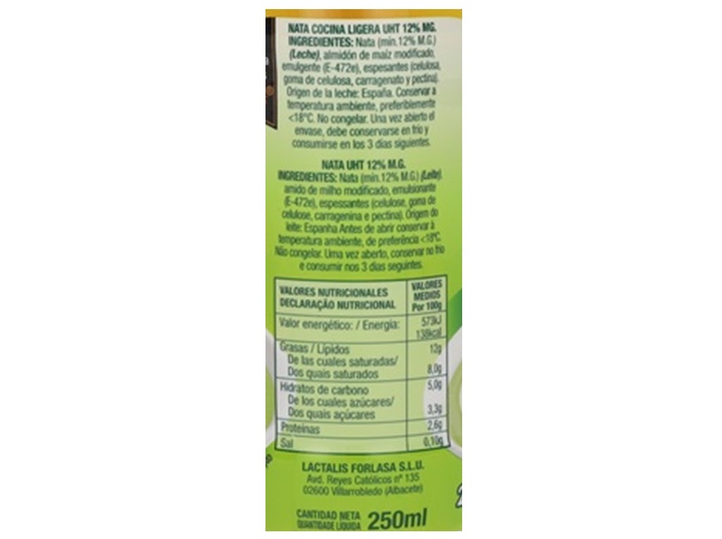 NATAS PRESIDENT UHT MAGRA GARRAFA 250ML
