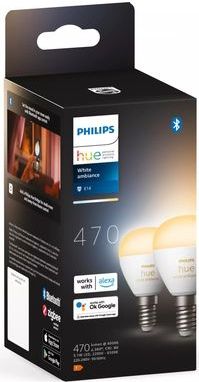 Philips Hue kogellamp - warm- tot koelwit licht - 2-pack - E14