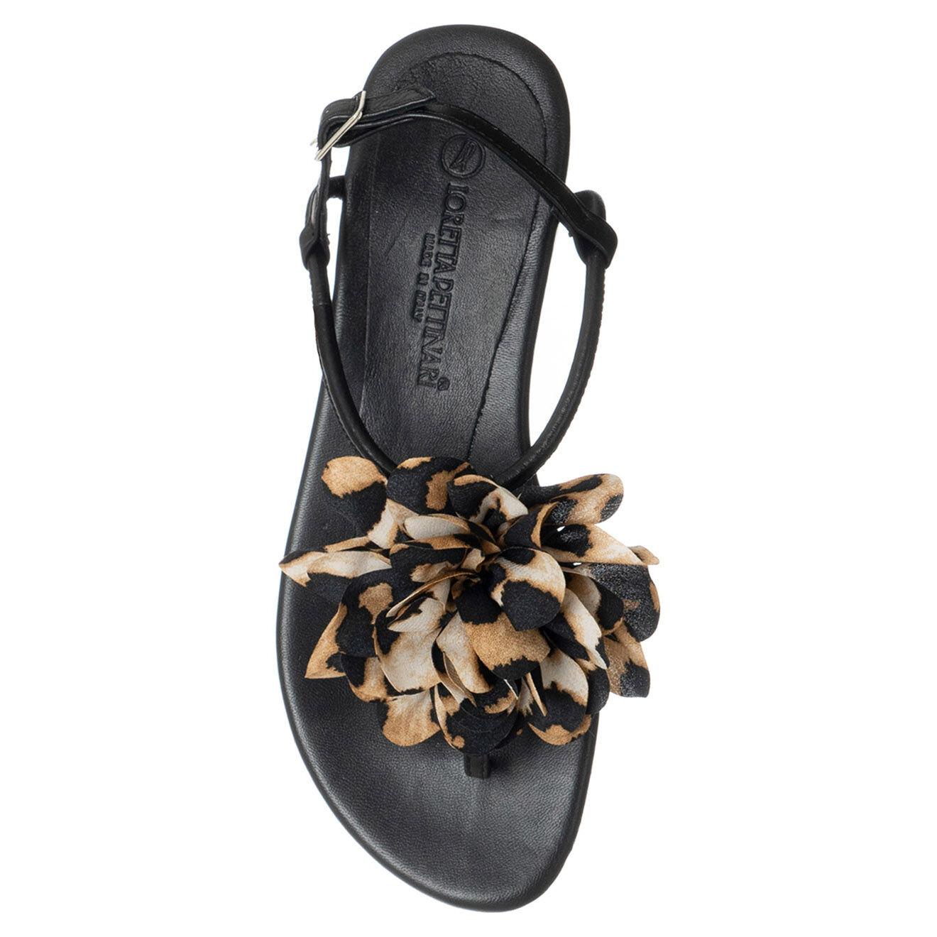 Loretta Pettinari Sandales en Cuir Louise noir/marron