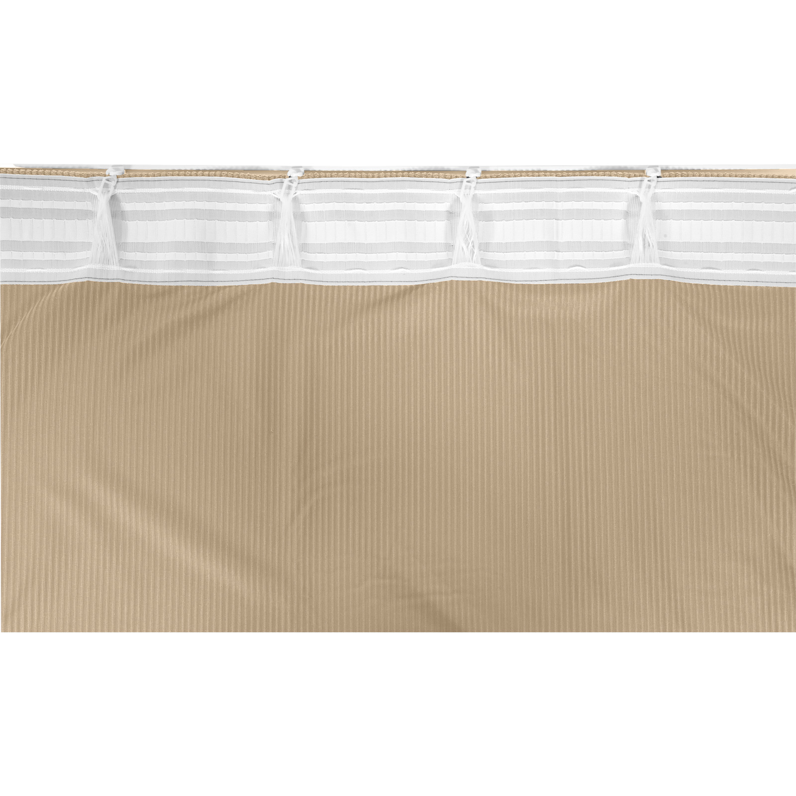 Fertigvorhang Rippenoptik beige 140 x 250 cm