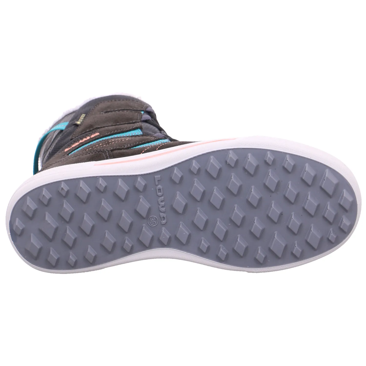 LOWA Mädchen-Snowboot Membrane Anthrazit Textil  Winter-Sneaker, high