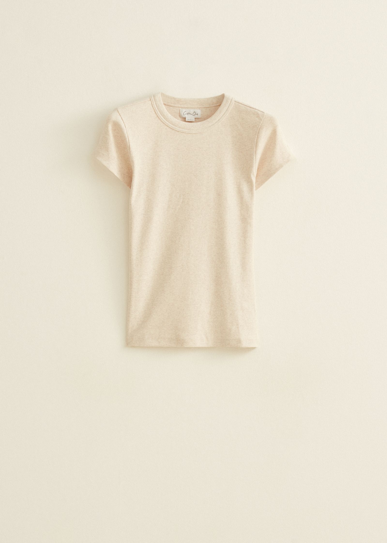 t-shirt met rib structuur