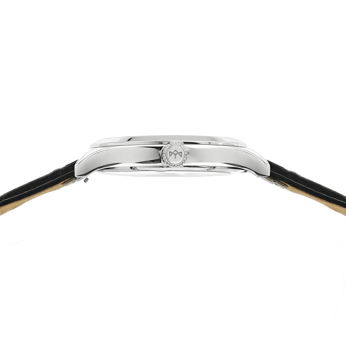Montre MATY GM cadran noir bracelet cuir noir
