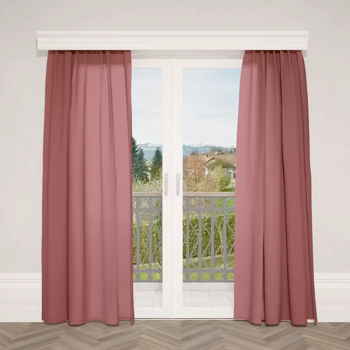 Nachtvorhang Jacquard Rombo Rosa