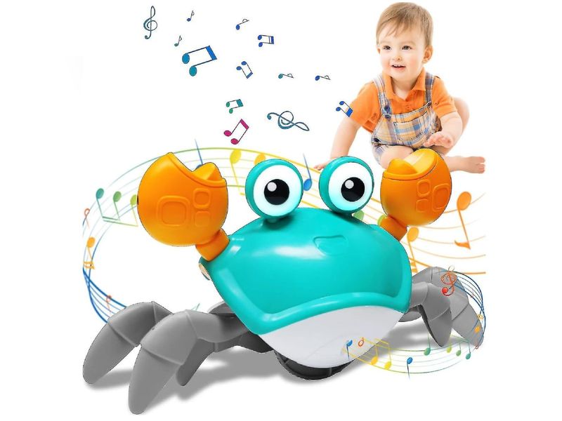 Totally Laufende Krabbe mit Sound & Sensor Niedliches Krabbelspielzeug mit Musik
