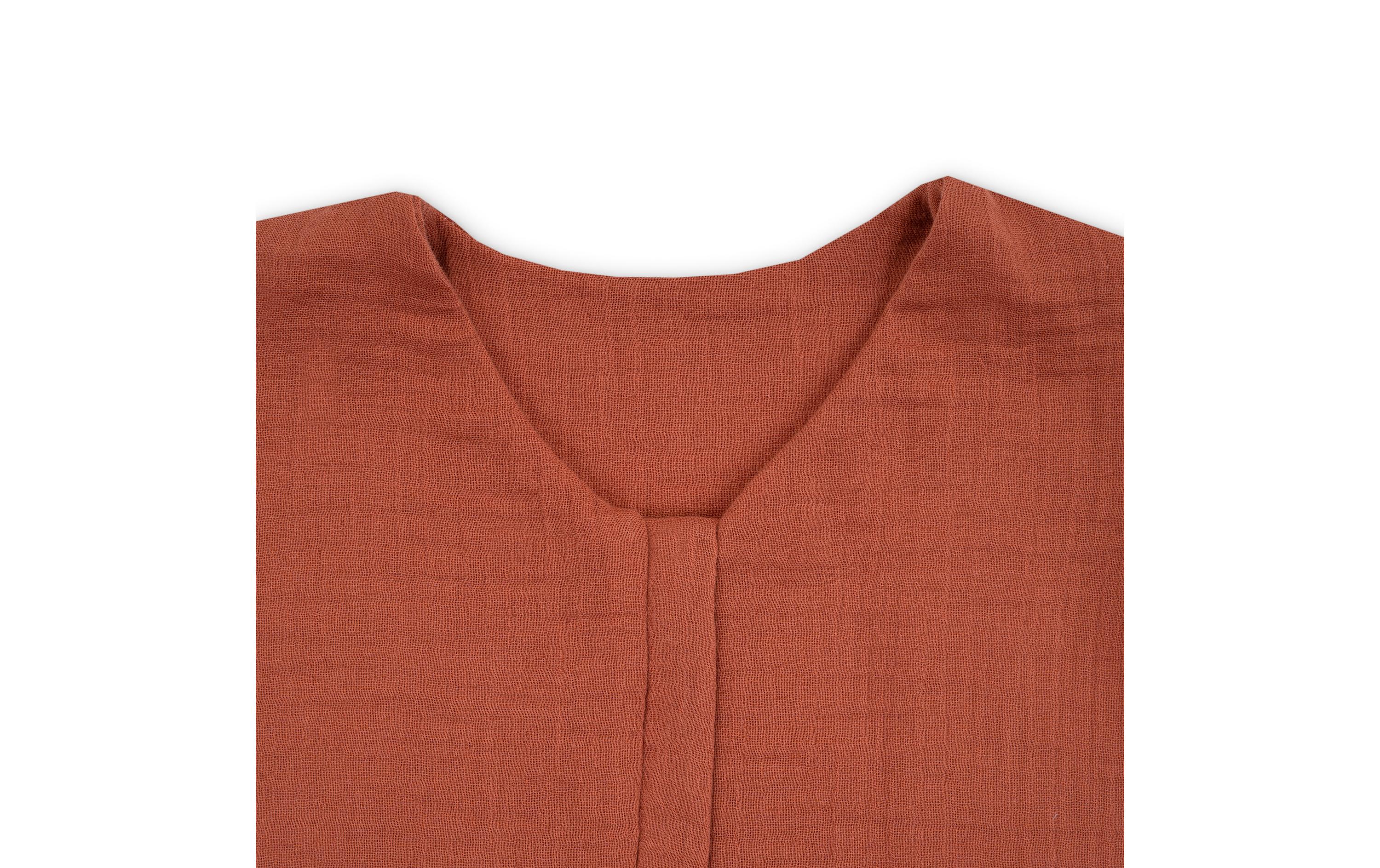 Baby-Sommerschlafsack Jumper Musselin Rost 104 cmSchlafoverall Jumper mit Reissverschluss