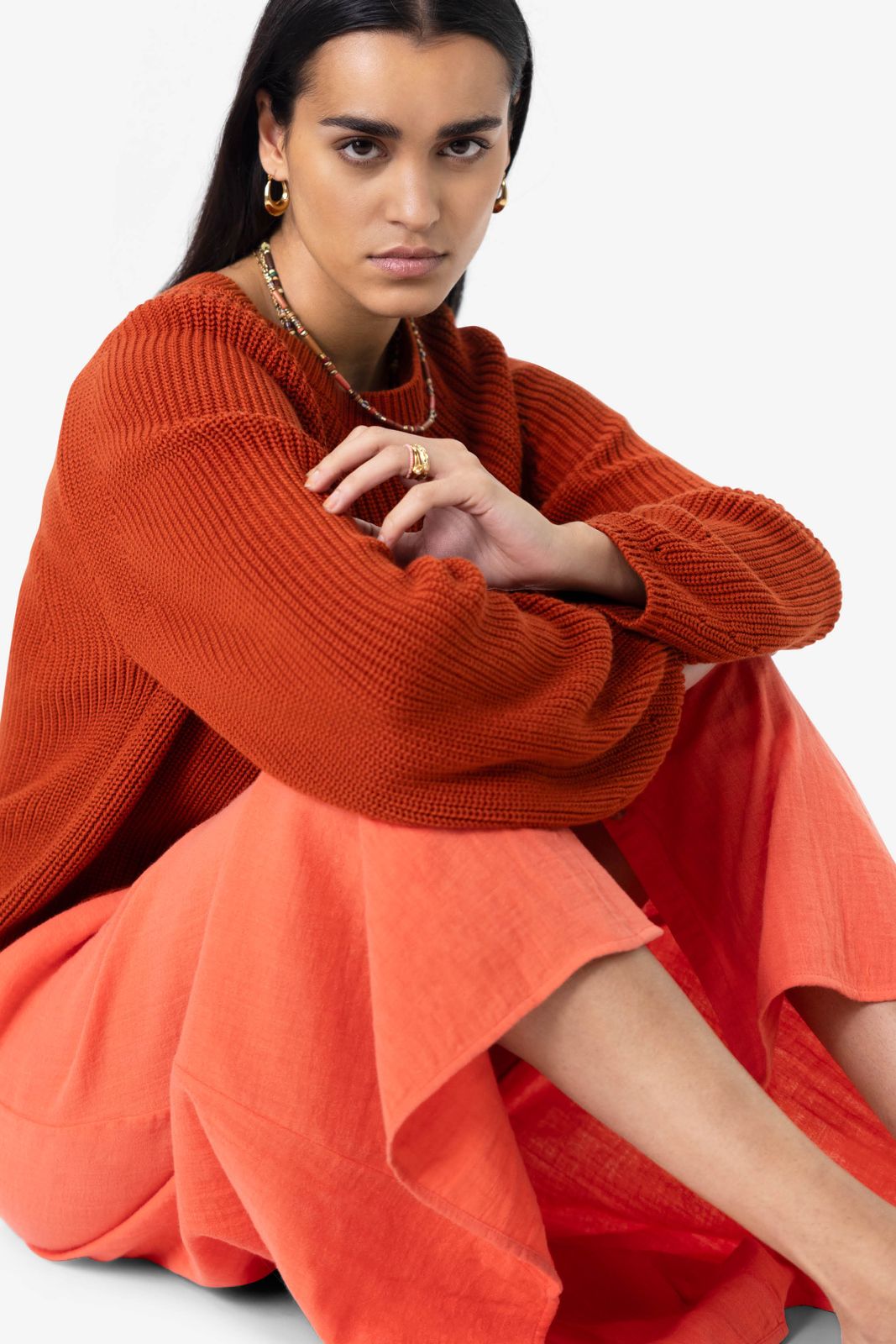 Roze midi rok