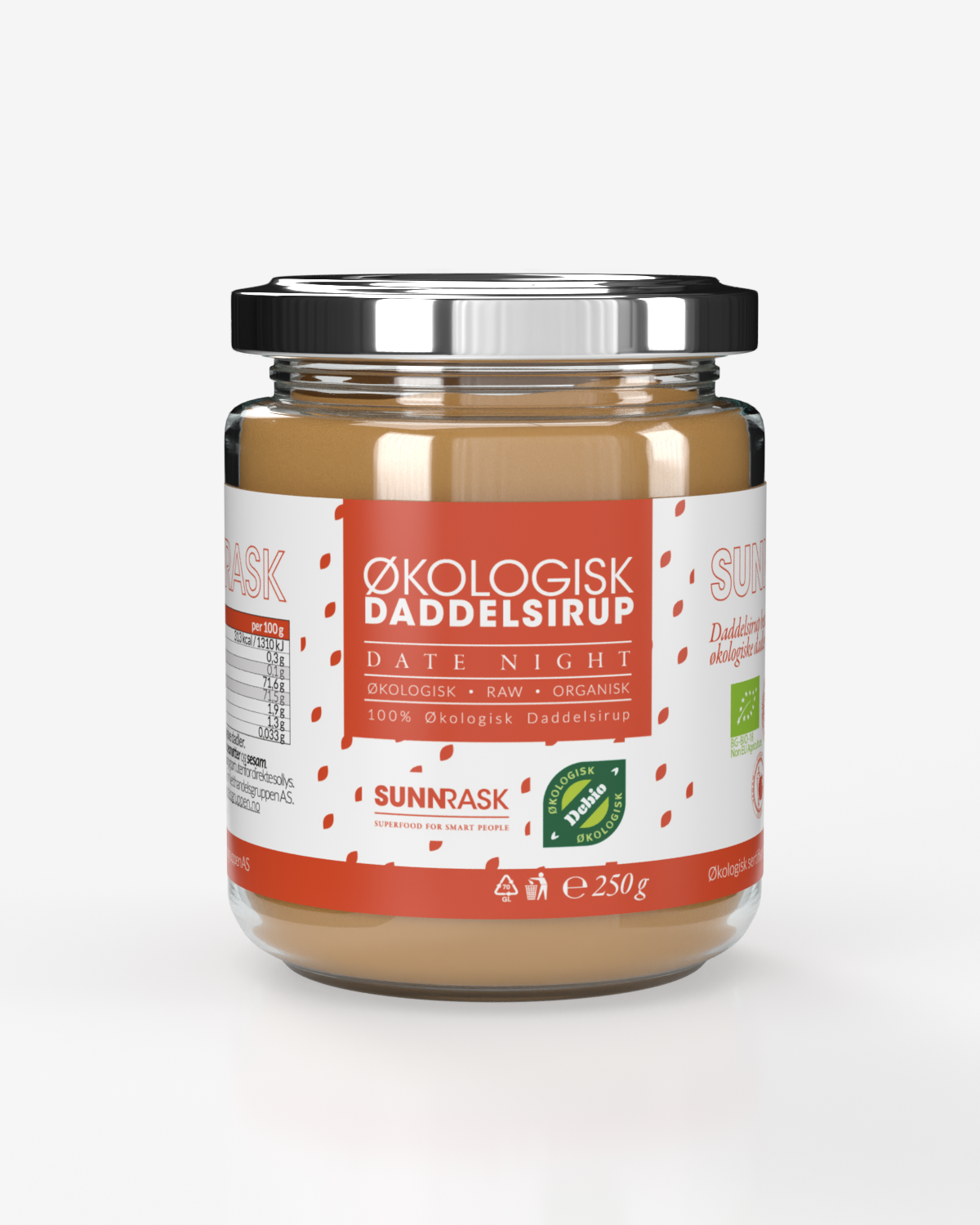 SunnRask Økologisk Daddelsirup 3x300g - TREPAKNING!