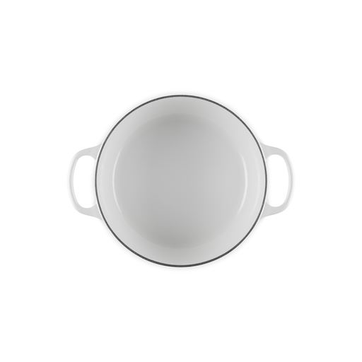 Le Creuset Signature Rund Støbejernsgryde, White, 4,2 L