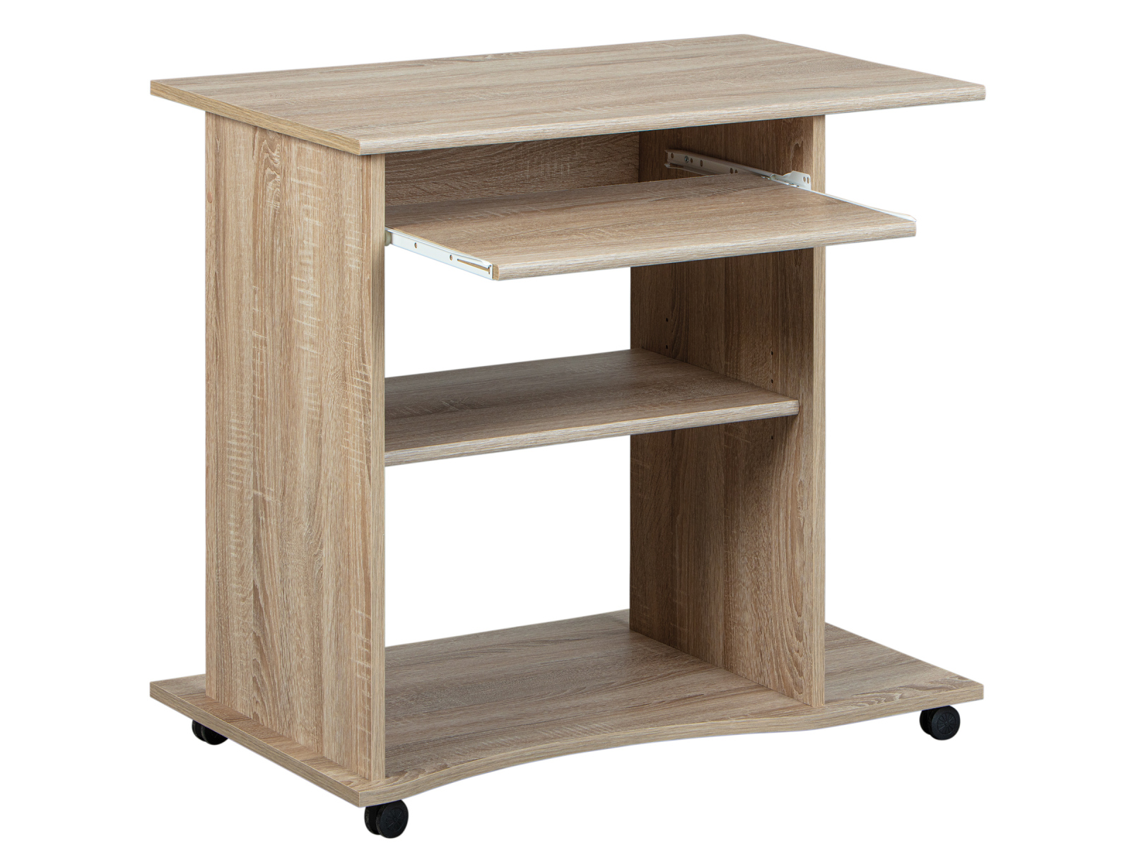 Schreibtisch DURINI - Sonoma Eiche - mit Tastaturablage - 80 cm