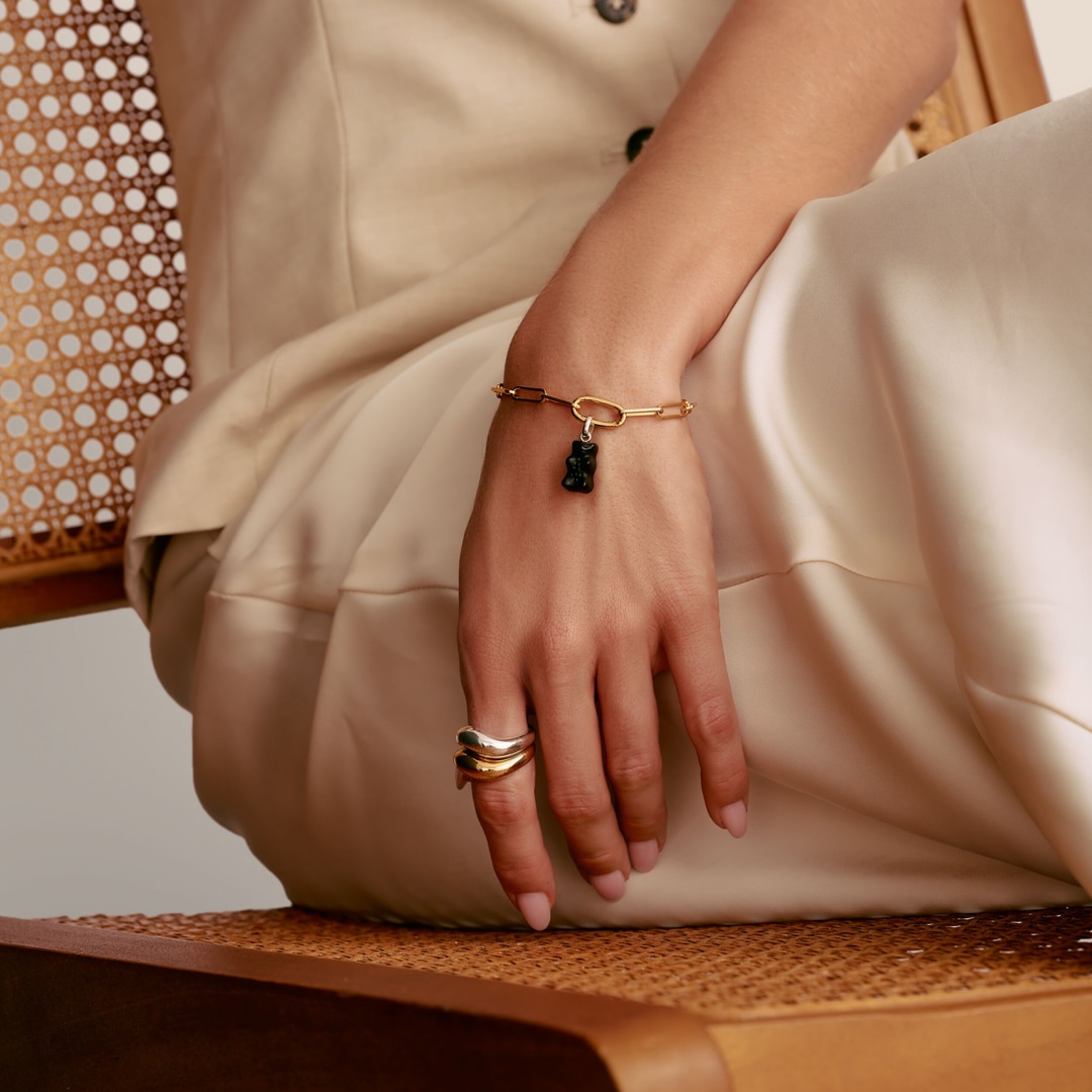 Thomas Sabo Connect Charm-Armband Paperclip mit einem Connect Link vergoldet