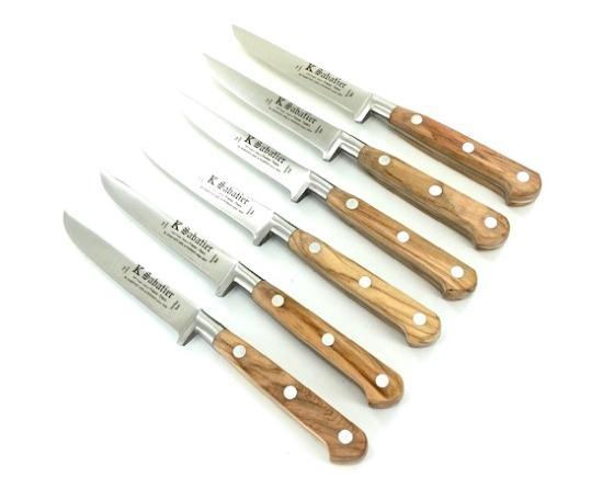 Coffret de 6 Désosser 10 cm - Manche Olivier Couteaux de cuisine professionnel