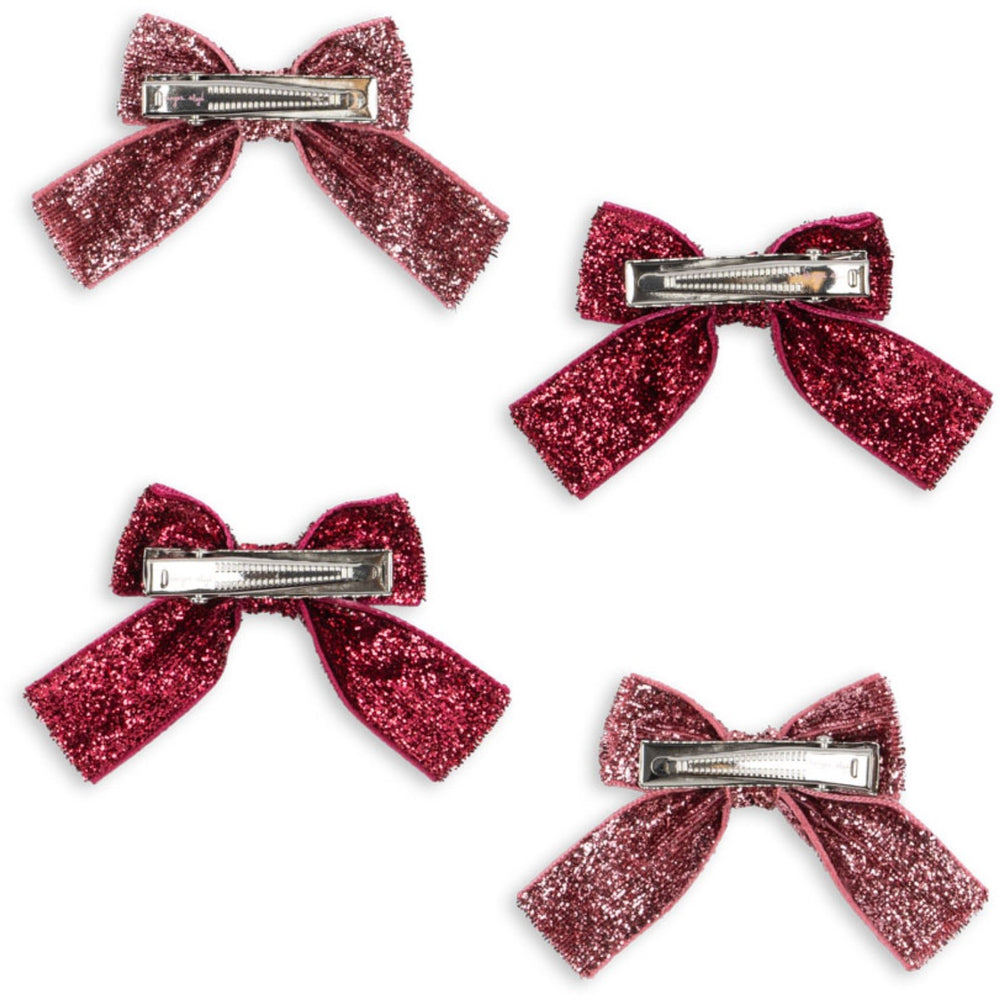 Køb Konges Sløjd Pink Mix 4 Pak Glitter Sløjfe Hair Clips