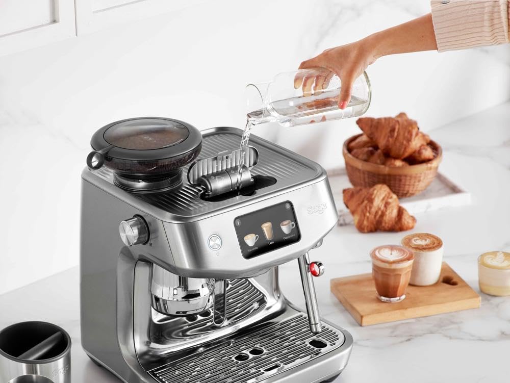 Sage - The Oracle Jet - Siebträgermaschine, Espressomaschine mit integriertem Mahlwerk - Manueller & automatischer Milchaufschäumer - 1600W - 14 Voreinstellungen, inkl. Knock Box - Edelstahl