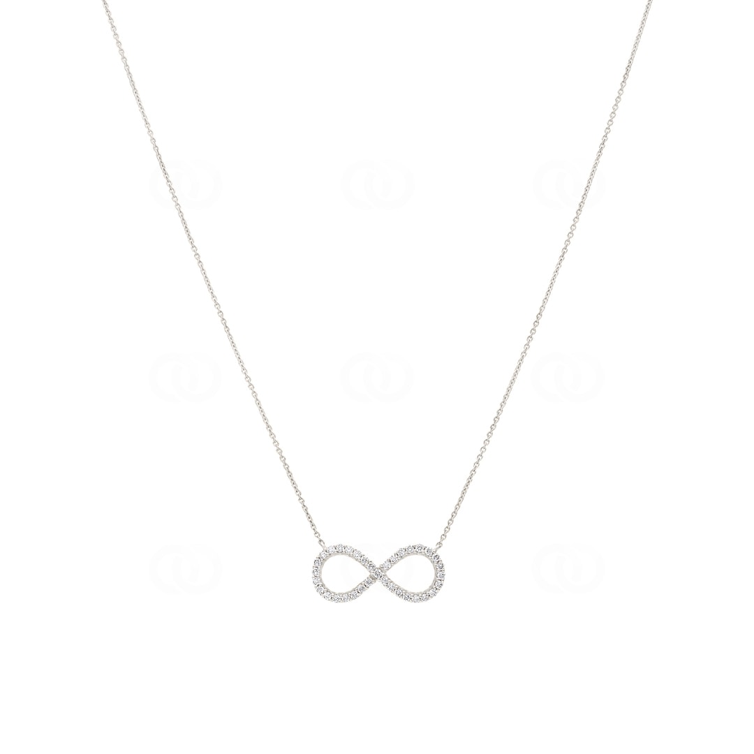 Collier 750/18 K Weissgold mit Diamanten 0.33 ct H/si