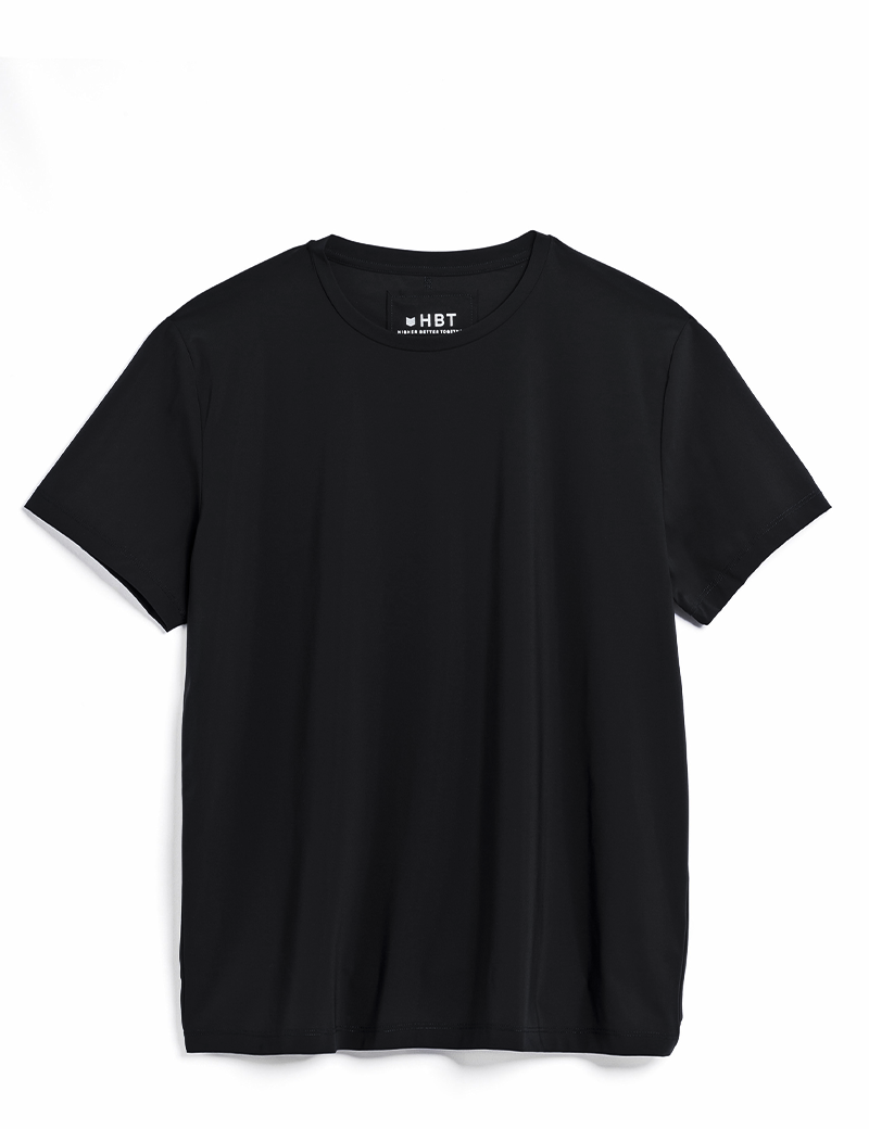 HBT T-SHIRT HOMME LEMON COL ROND NOIR