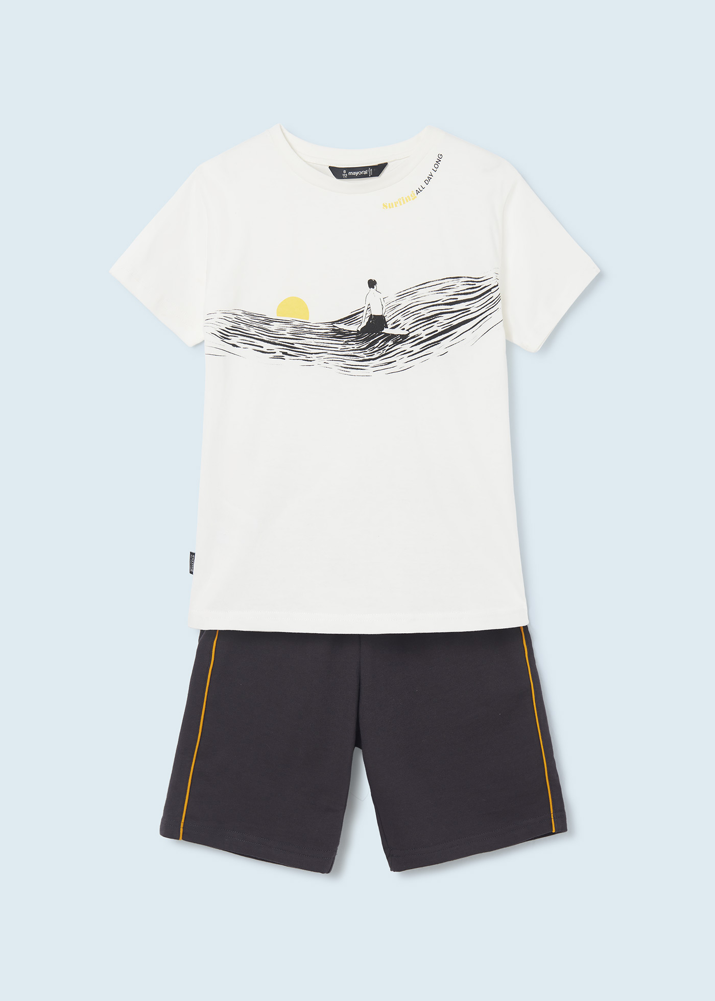 Conjunto de algodão de duas peças para meninos