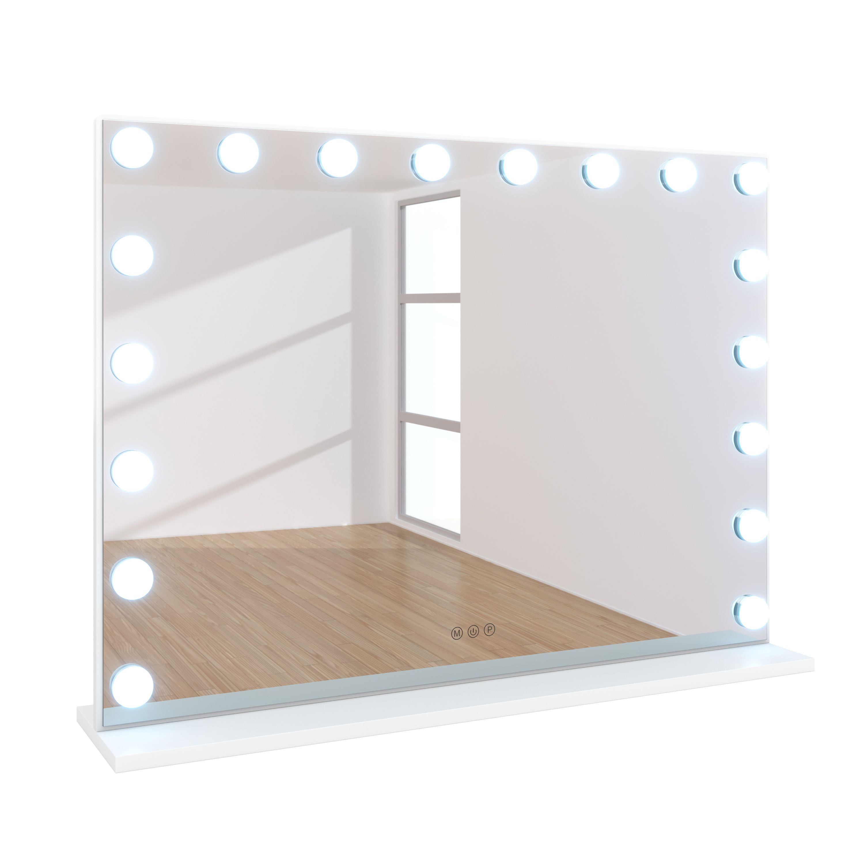LED Spiegel EMMI 80 x 12 x 60 cm weiss