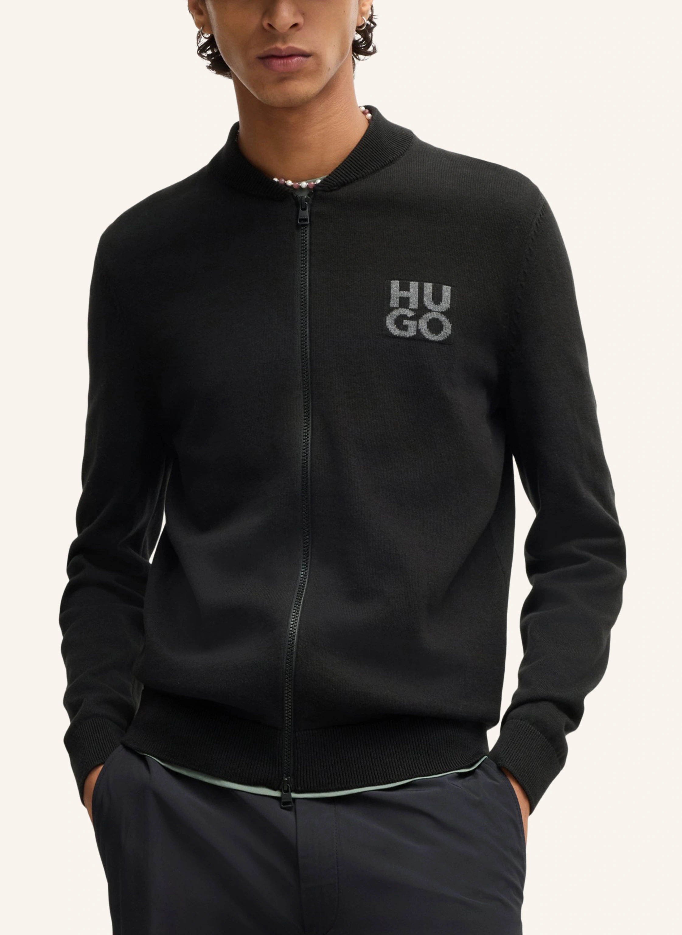 HUGO Strickjacke SOLOUH Regular Fit