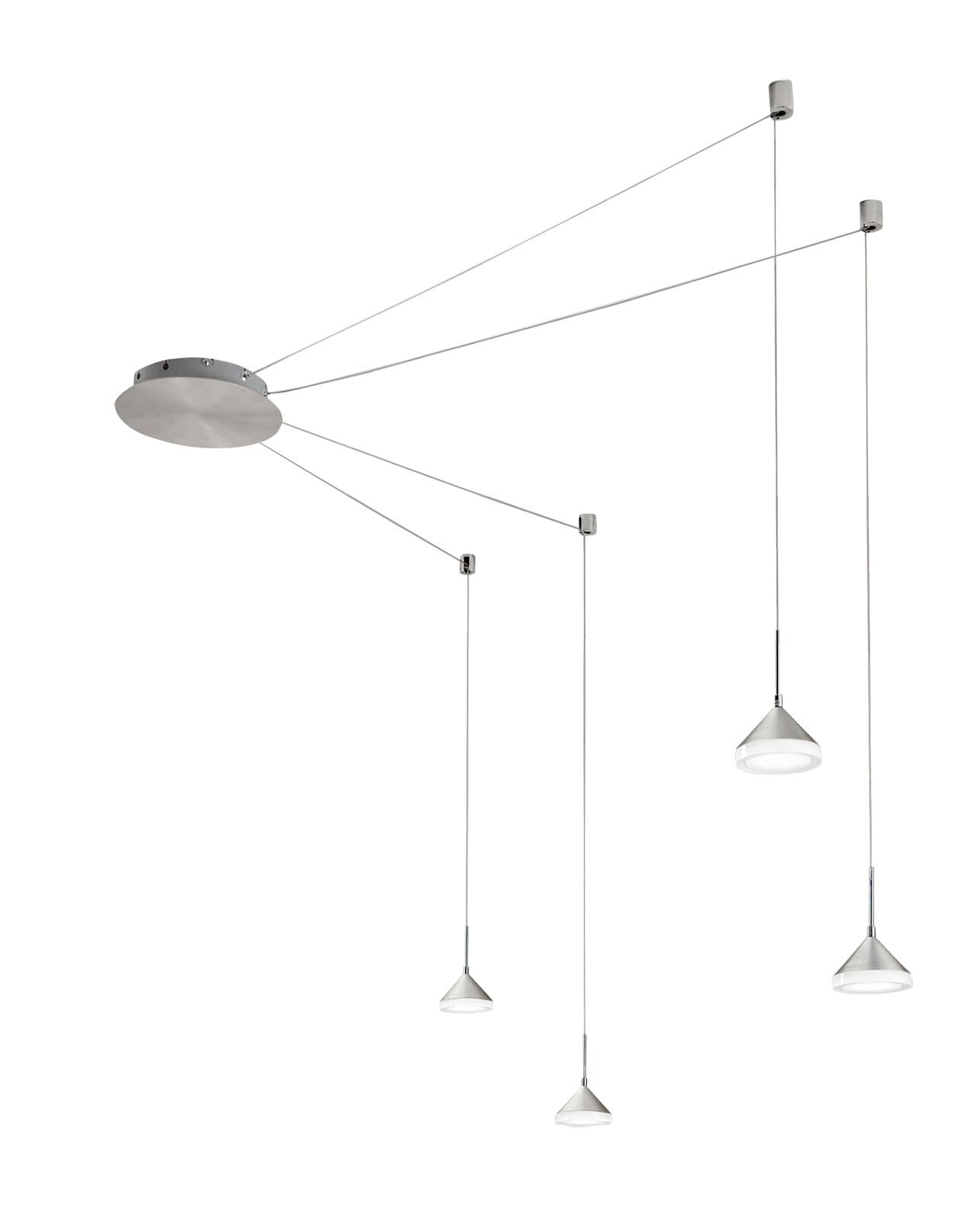 FABAS LUCE LED Pendelleuchte ISABELLA nickelfarbig