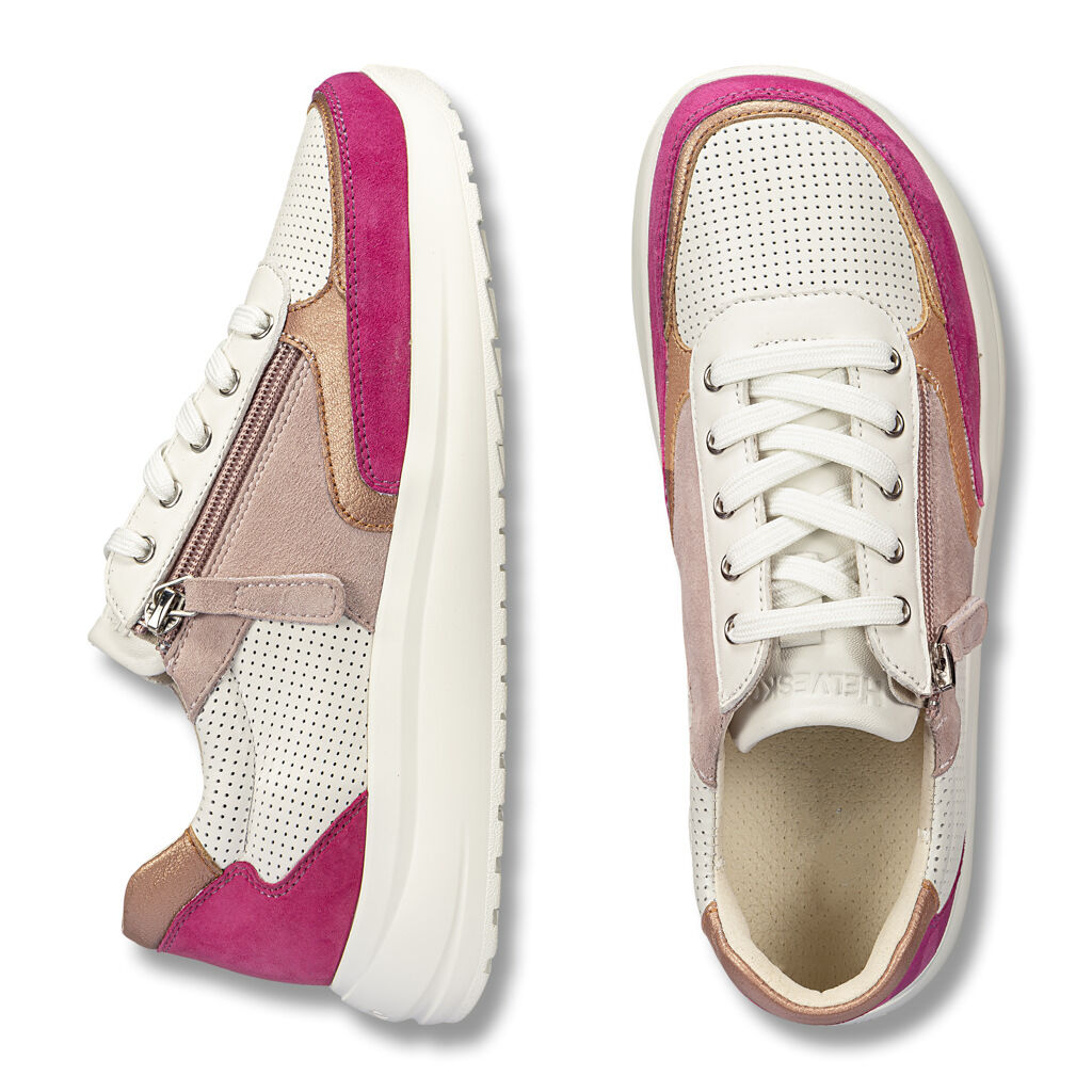Schnürschuhe - Sneaker SILKA weiss-rosa