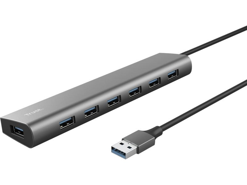 Trust USB-Hub Halyx 7C Leichter und kompakter Hub mit 7 USB-A-Ports