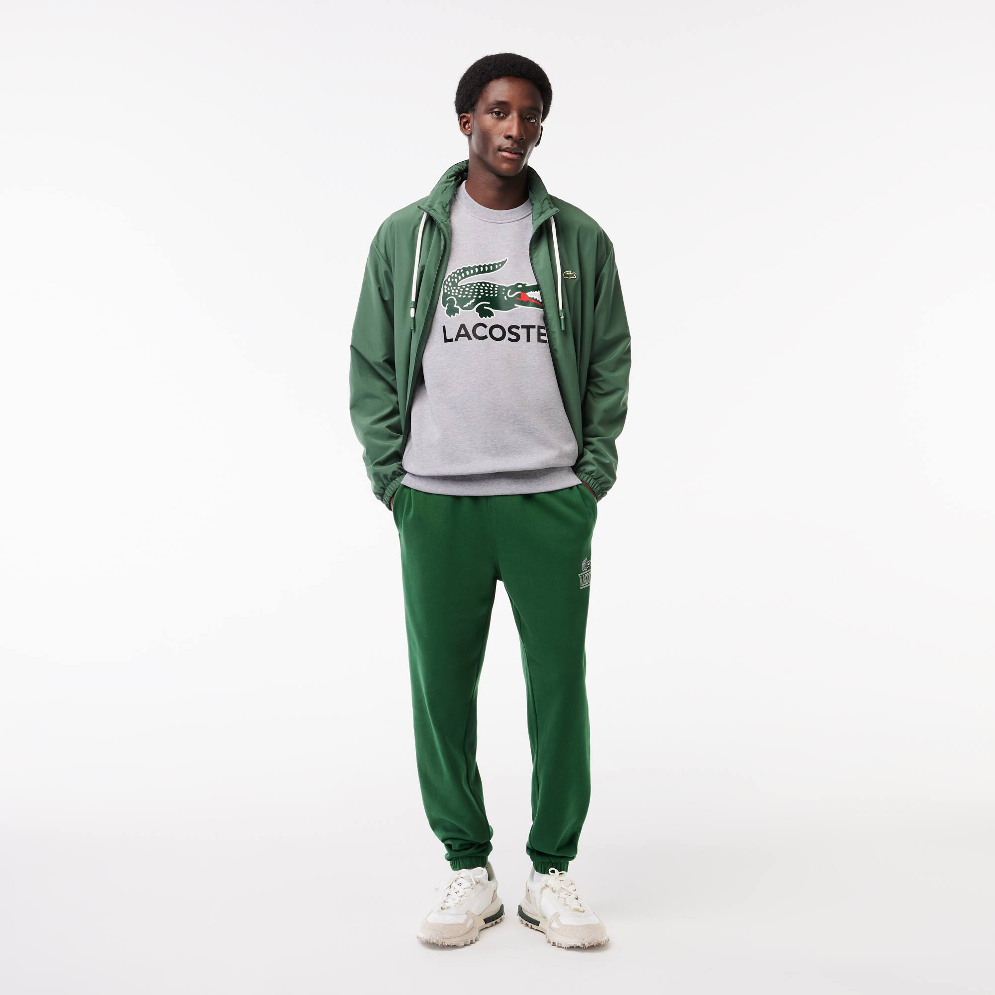 Sweatshirt aus Baumwollfleece Sweatshirts - Grau - Lacoste - Herren