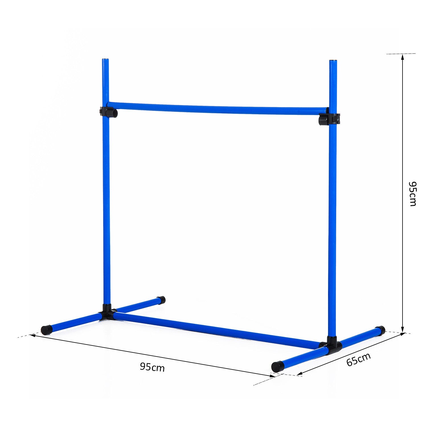 PawHut Agility Hürdenset als 4er Set blau 95 x 65 x 95 cm (LxBxH)