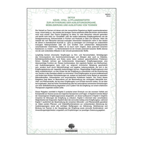 Sunday Natural Products  DetoxMobilisierung und Ausleitung von Toxinen durch Nähr- & Vitalstoffe