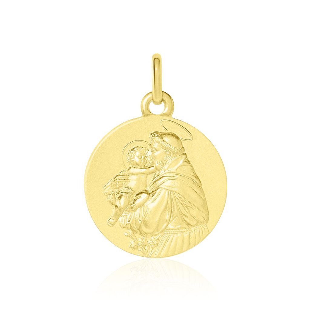 Medaille Or Jaune Saint Antoine De Padoue